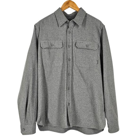EDDIE BAUER MEN'S GRAY LONG SLEEVE COTTON SHIRT - SIZE MEDIUM - ITEM# 1624871 - Picture 1 of 9